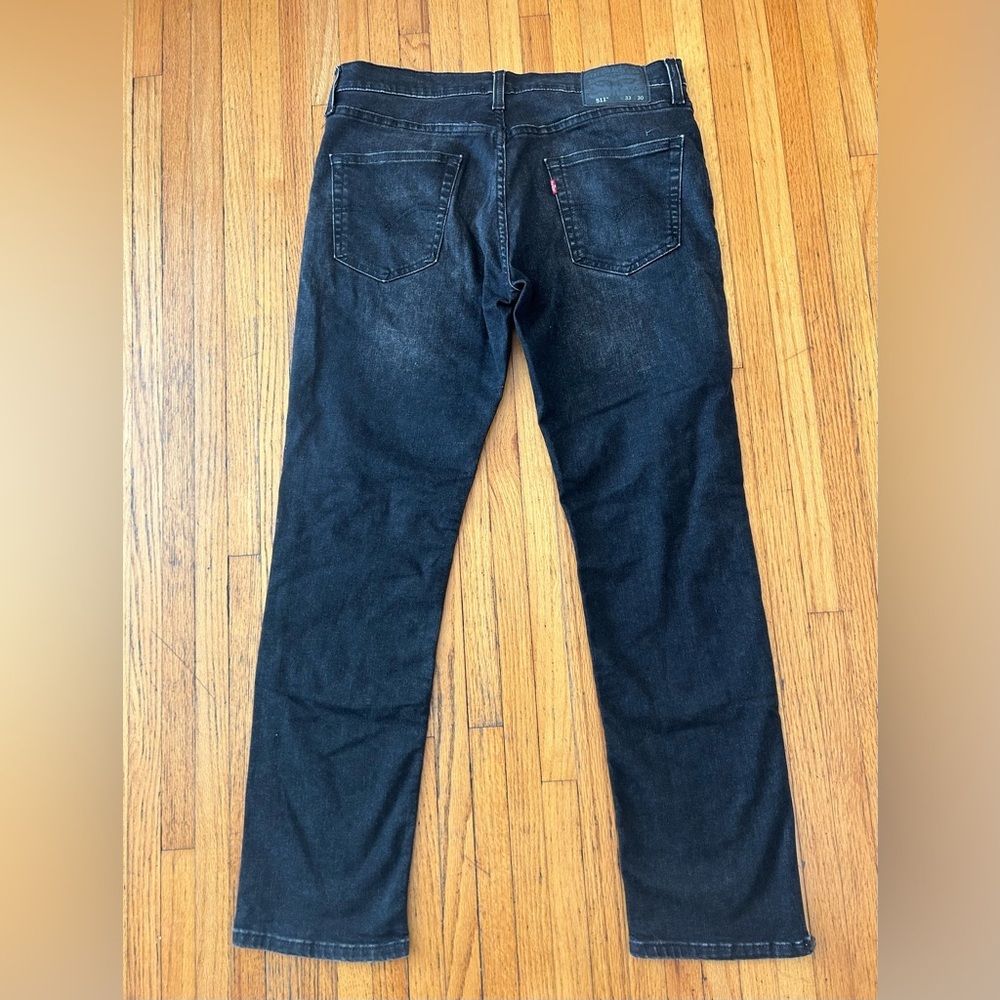 Levi's Men's 511 Slim Fit Flex Jeans in Frog Eye Grey - Picture 7 of 8